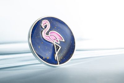 Cook Islands - 2026 - 5 Dollars - Flamingo (line art series) 1oz silver