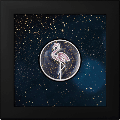 Cook Islands - 2026 - 5 Dollars - Flamingo (line art series) 1oz silver