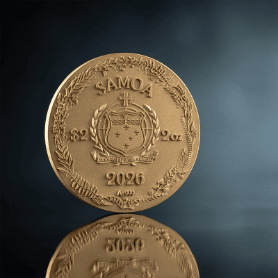 Samoa - 2026 - 2 Dollars – Dragonfly (amber mirage series) 2oz silver