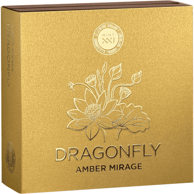 Samoa - 2026 - 2 Dollars – Dragonfly (amber mirage series) 2oz silver