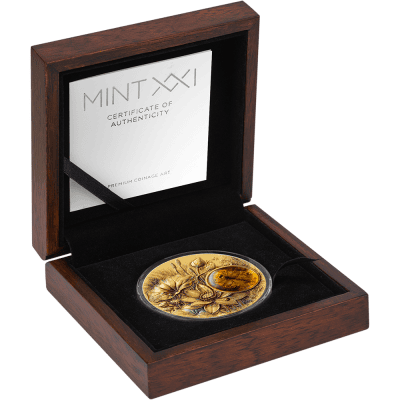 Samoa - 2026 - 2 Dollars – Dragonfly (amber mirage series) 2oz silver