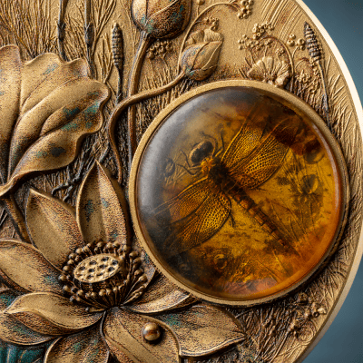 Samoa - 2026 - 2 Dollars – Dragonfly (amber mirage series) 2oz silver