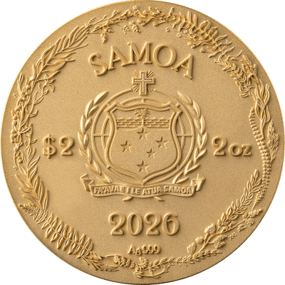 Samoa - 2026 - 2 Dollars – Dragonfly (amber mirage series) 2oz silver