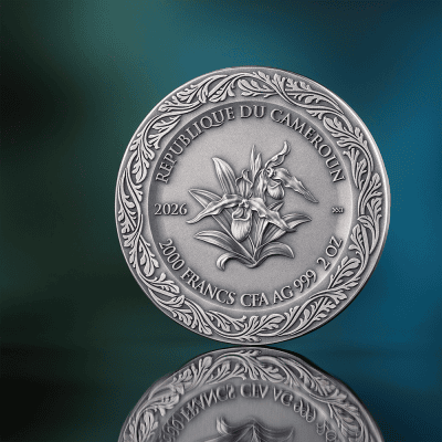 Cameroon - 2026 - 2000 Francs – Flora & Zephyr (celestial beauty series) 2oz silver