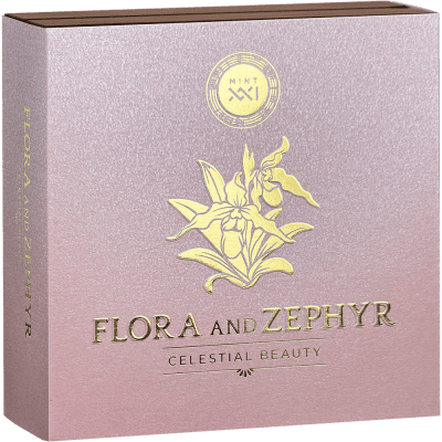 Cameroon - 2026 - 2000 Francs – Flora & Zephyr (celestial beauty series) 2oz silver