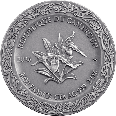Cameroon - 2026 - 2000 Francs – Flora & Zephyr (celestial beauty series) 2oz silver