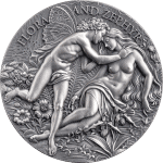 Cameroon - 2026 - 2000 Francs – Flora & Zephyr (celestial beauty series) 2oz silver