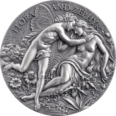 Cameroon - 2026 - 2000 Francs – Flora & Zephyr (celestial beauty series) 2oz silver