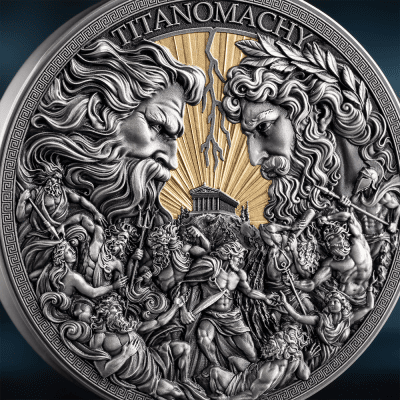 Cameroon - 2026 - 10000 Francs – Titanomachy / The Great Greek Mythology 500gr silver