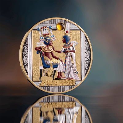 Cameroon - 2026 - 3000 Francs – Throne of Tutankhamun (gold grandeur series) 3oz silver