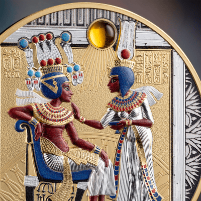 Cameroon - 2026 - 3000 Francs – Throne of Tutankhamun (gold grandeur series) 3oz silver