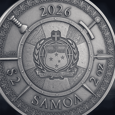 Samoa - 2026 - 2 Dollars – William Wallace (legends of battlefield series) 2oz silver