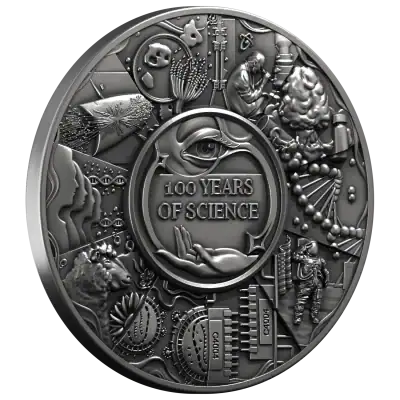 Niue - 2026 - 5 Dollars - 100 Years of Science 2oz silver