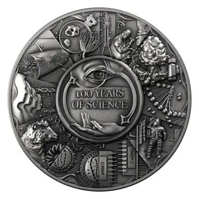 Niue - 2026 - 5 Dollars - 100 Years of Science 2oz silver