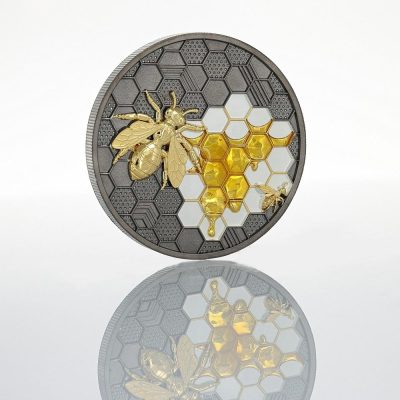 Niue - 2026 - 2 Dollars - Bee 2oz silver (Bionic Genesis series)