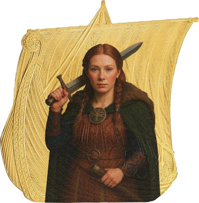 Niue - 2026 - 2 Dollars - Freydís Eiríksdóttir 1oz silver (Sail with the Vikings series)