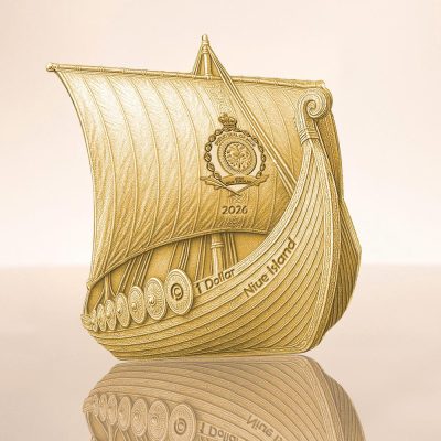 Niue - 2026 - 2 Dollars - Freydís Eiríksdóttir 1oz silver (Sail with the Vikings series)