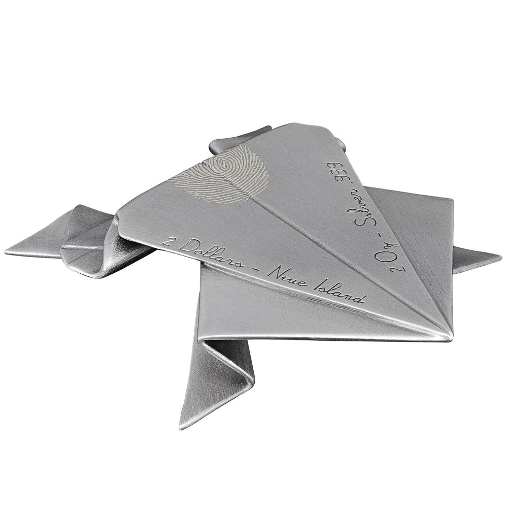 Niue - 2026 - 2 Dollars - Paper Frog (Folded Dreams series) 2oz silver