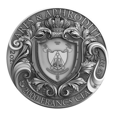 Cameroon - 2026 - 2000 Francs - Ares & Aphrodite (Power of Love Series) 2oz silver
