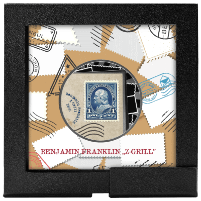 Cameroon - 2025 - 500 Francs - Benjamin Franklin “Z-GRILL” (The World’s Most Valuable Stamps series)