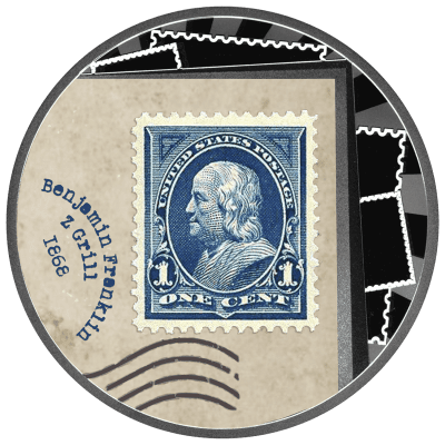 Cameroon - 2025 - 500 Francs - Benjamin Franklin “Z-GRILL” (The World’s Most Valuable Stamps series)