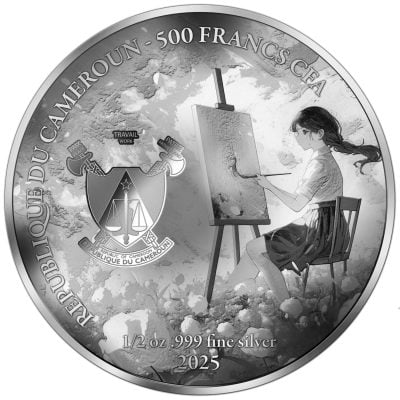 Cameroon - 2025 - 500 Francs - The Swing - Jean-Honoré Fragonard (AI•NIME Art series series) 1/2oz silver