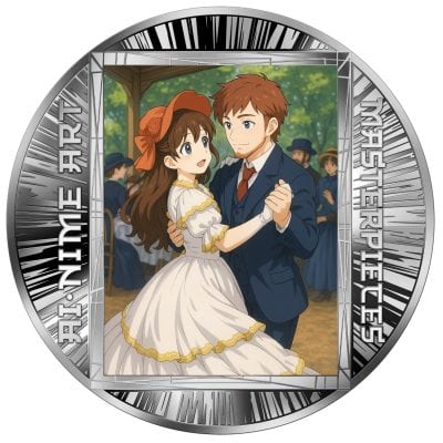 Cameroon - 2025 - 500 Francs - Dance at Bougival - Pierre-Auguste Renoir (AI•NIME Art series series) 1/2oz silver