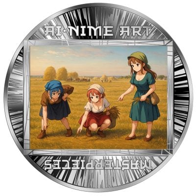 Cameroon - 2025 - 500 Francs - The Gleaners - Jean-François Millet (AI•NIME Art series series) 1/2oz silver