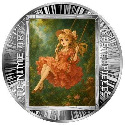 Cameroon - 2025 - 500 Francs - The Swing - Jean-Honoré Fragonard (AI•NIME Art series series) 1/2oz silver