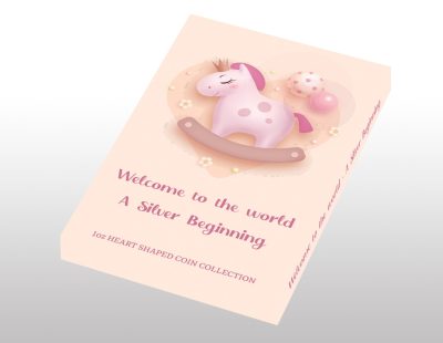 Cameroon - 2026 - 1000 Francs - Baby Girl New Born (Heart Shaped Gift series) 1oz silver with crystal