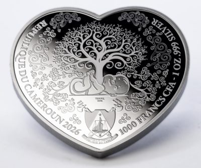 Cameroon - 2026 - 1000 Francs - Baby Boy New Born (Heart Shaped Gift series) 1oz silver with crystal - Image 9