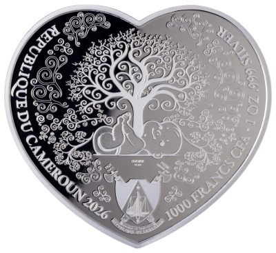 Cameroon - 2026 - 1000 Francs - Baby Boy New Born (Heart Shaped Gift series) 1oz silver with crystal - Image 8