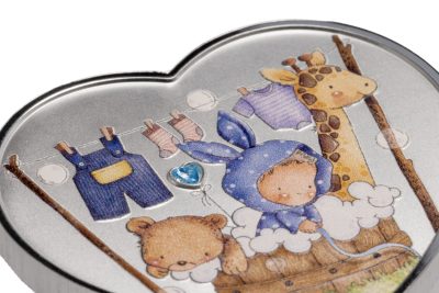 Cameroon - 2026 - 1000 Francs - Baby Boy New Born (Heart Shaped Gift series) 1oz silver with crystal