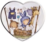 Cameroon - 2026 - 1000 Francs - Baby Boy New Born (Heart Shaped Gift series) 1oz silver with crystal