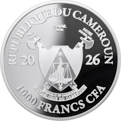 Cameroon - 2026 - 1000 Francs - Cappuccino Heart 1oz silver (Food & Drinks series)
