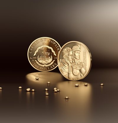 Liberia - 2026 - 200 Dollars - Caesar & Cleopatra (Power of Love series) 1/4oz gold