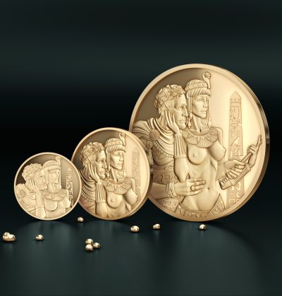 Liberia - 2026 - 200 Dollars - Caesar & Cleopatra (Power of Love series) 1/4oz gold