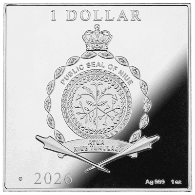 Niue - 2026 - 1 Dollar - The Card Players by P. Cézanne 1oz silver (Paintings Treasures series)