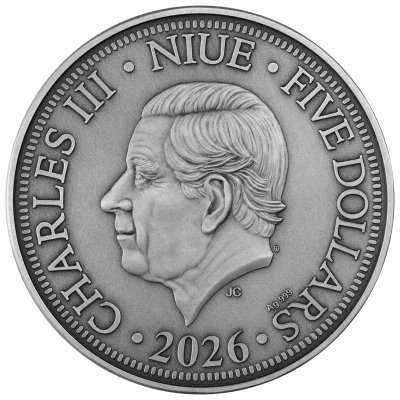 Niue - 2026 - 5 Dollars – Compass Rose 2oz silver