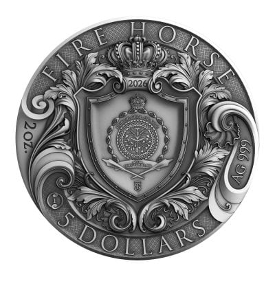 Niue - 2026 - 5 Dollars – Fire Horse 2oz silver (Lunar Fire Years series)
