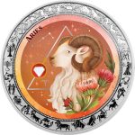 Ghana - 2026 - 5 Cedis - Aries Aquarelle Zodiac (Zodiac series) 1oz silver