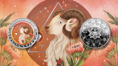 Ghana - 2026 - 5 Cedis - Aries Aquarelle Zodiac (Zodiac series) 1oz silver