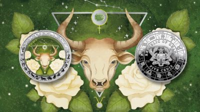 Ghana - 2026 - 5 Cedis - Taurus Aquarelle Zodiac (Zodiac series) 1oz silver