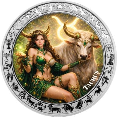 Ghana - 2026 - 5 Cedis - Taurus Goddesses Zodiac (Zodiac series) 1oz silver