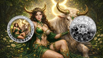 Ghana - 2026 - 5 Cedis - Taurus Goddesses Zodiac (Zodiac series) 1oz silver