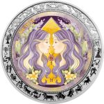 Ghana - 2026 - 5 Cedis - Gemini Aquarelle Zodiac (Zodiac series) 1oz silver