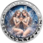 Ghana - 2026 - 5 Cedis - Gemini Goddesses Zodiac (Zodiac series) 1oz silver