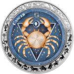Ghana - 2026 - 5 Cedis - Cancer Aquarelle Zodiac (Zodiac series) 1oz silver
