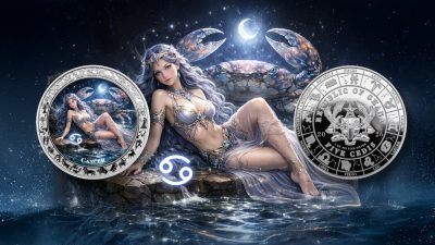 Ghana - 2026 - 5 Cedis - Cancer Goddesses Zodiac (Zodiac series) 1oz silver