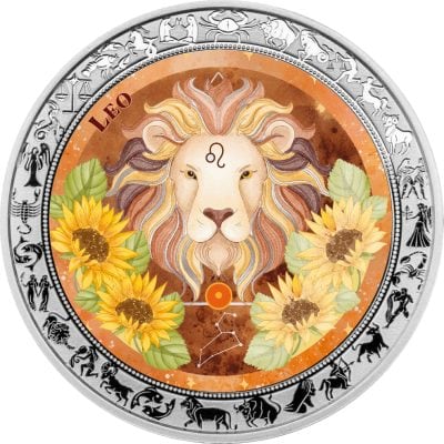 Ghana - 2026 - 5 Cedis - Leo Aquarelle Zodiac (Zodiac series) 1oz silver